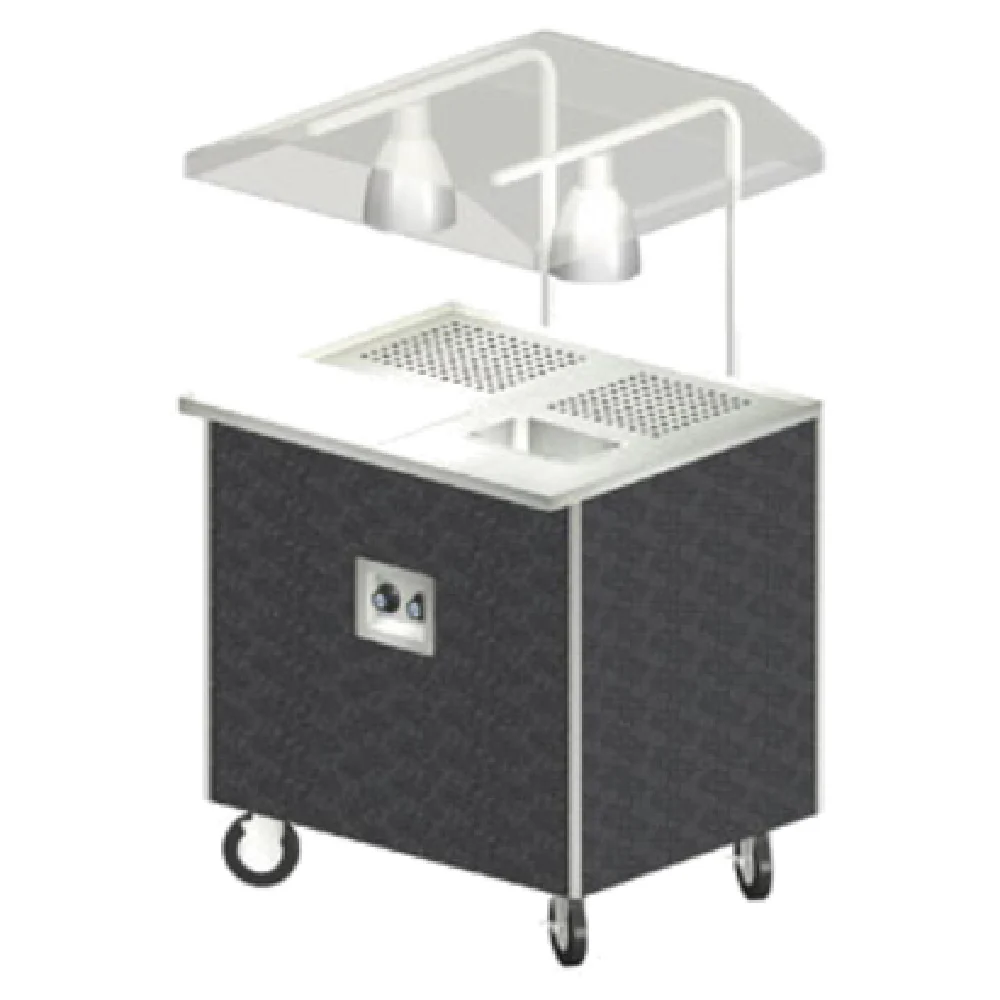 Duke HB2BC_4552-60 32 Inch Mobile Heritage Buffet Carving Station Unit with Stainless Steel Top