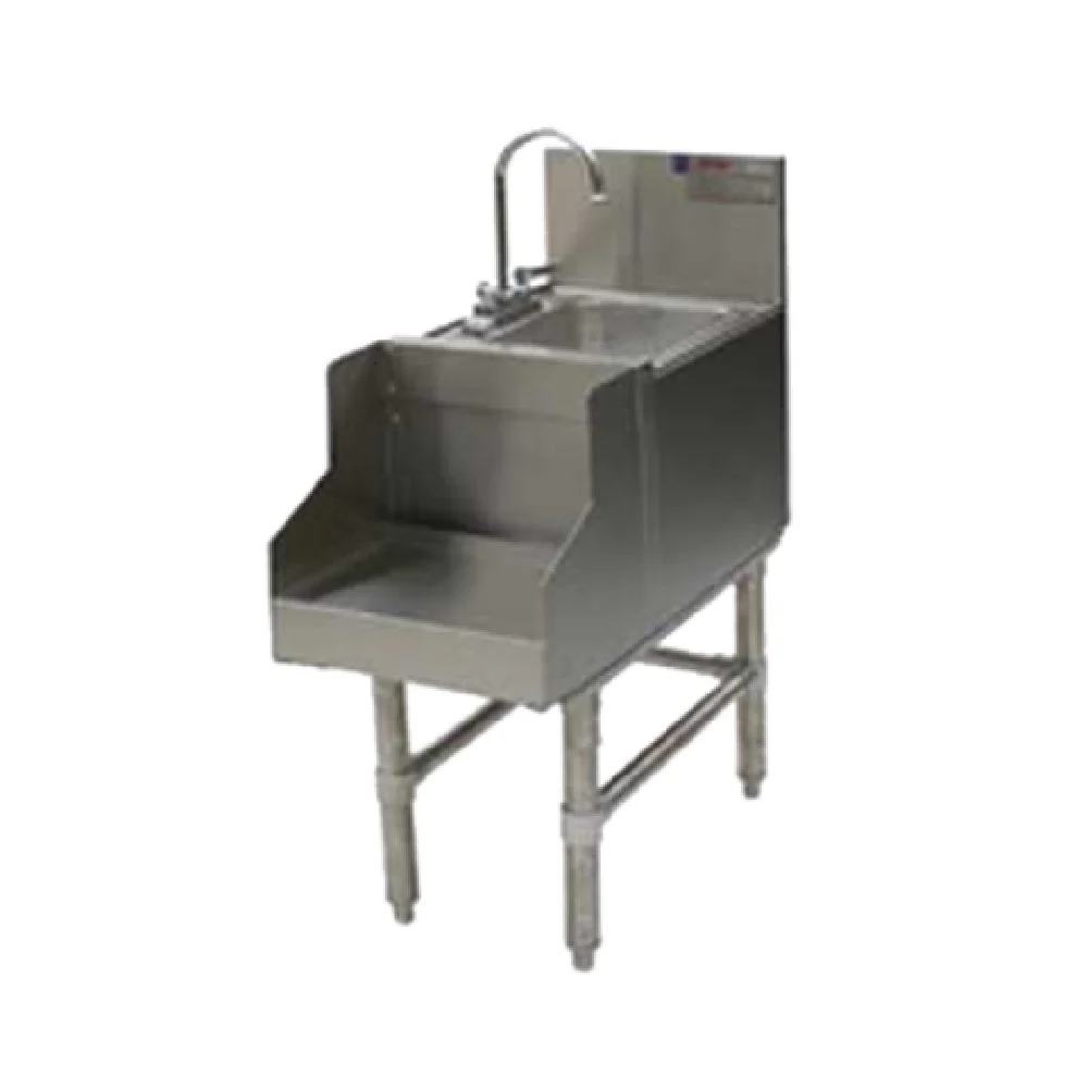 Eagle BS14-24 14 Inch Sink and T&S Faucet Underbar Blender Station Stainless Steel