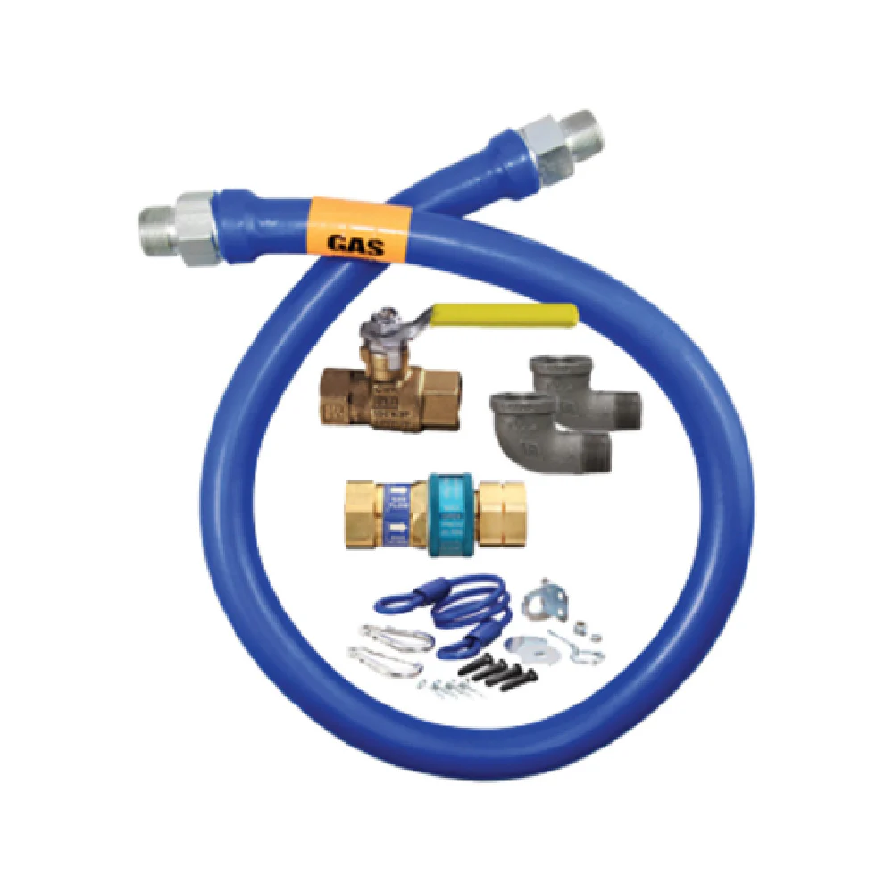 Dormont 1675KIT72 3/4 Inch Inside Diameter Gas Connector Kit 72 Inch Length with SnapFast QD and Full Port Valve