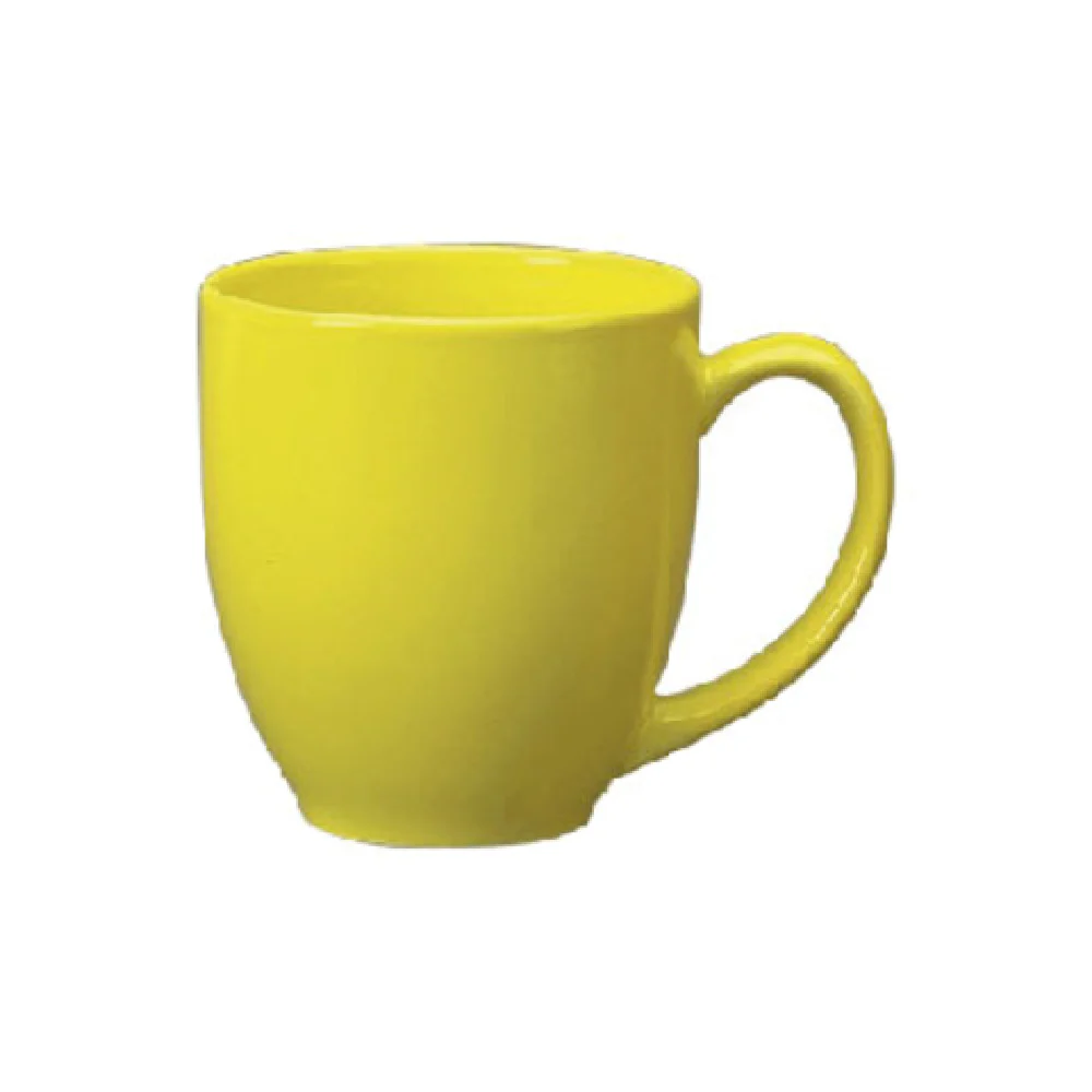 International Tableware 81376-242 14 Oz Bistro Cup Ceramic Yellow with Handle