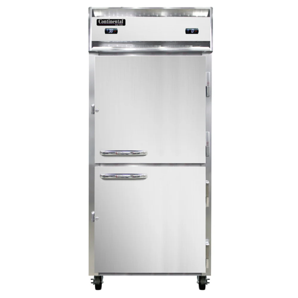 Continental Refrigerator 1RFXNHD 36-1/4 Inch Reach-In Refrigerator Freezer 1 Section with Self-Closing Doors