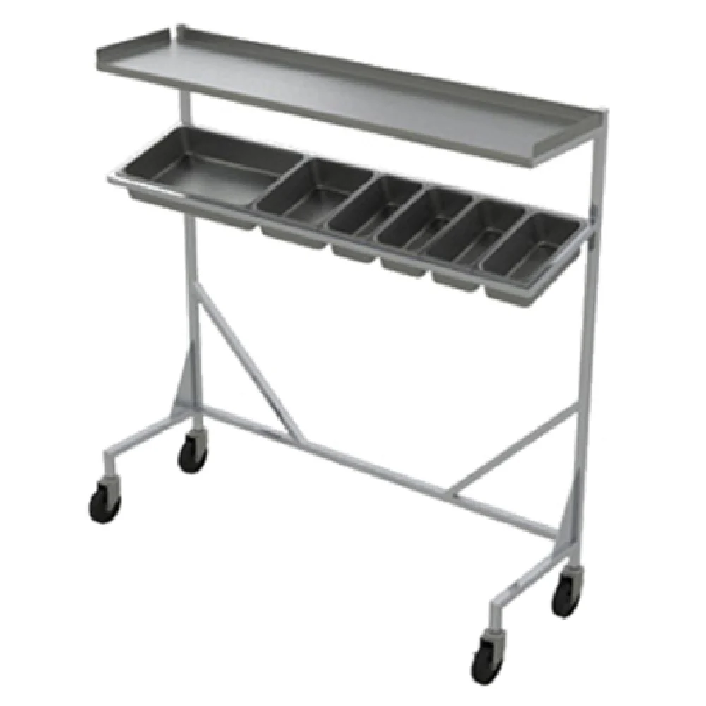 Alluserv SS60CS 60 Inch Tray Starter Station Cantilever Style Stainless Steel with Casters Alluserv SS60CS 60 Inch Tray Starter Station Cantilever Style Stainless Steel with Casters