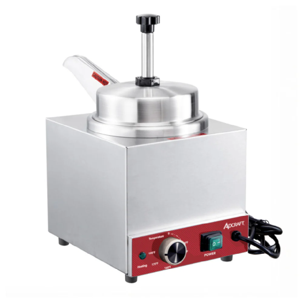 Admiral Craft NCW1P120 Adcraft Topping Warmer And Dispenser Single Pump 3.5 Qt. Capacity