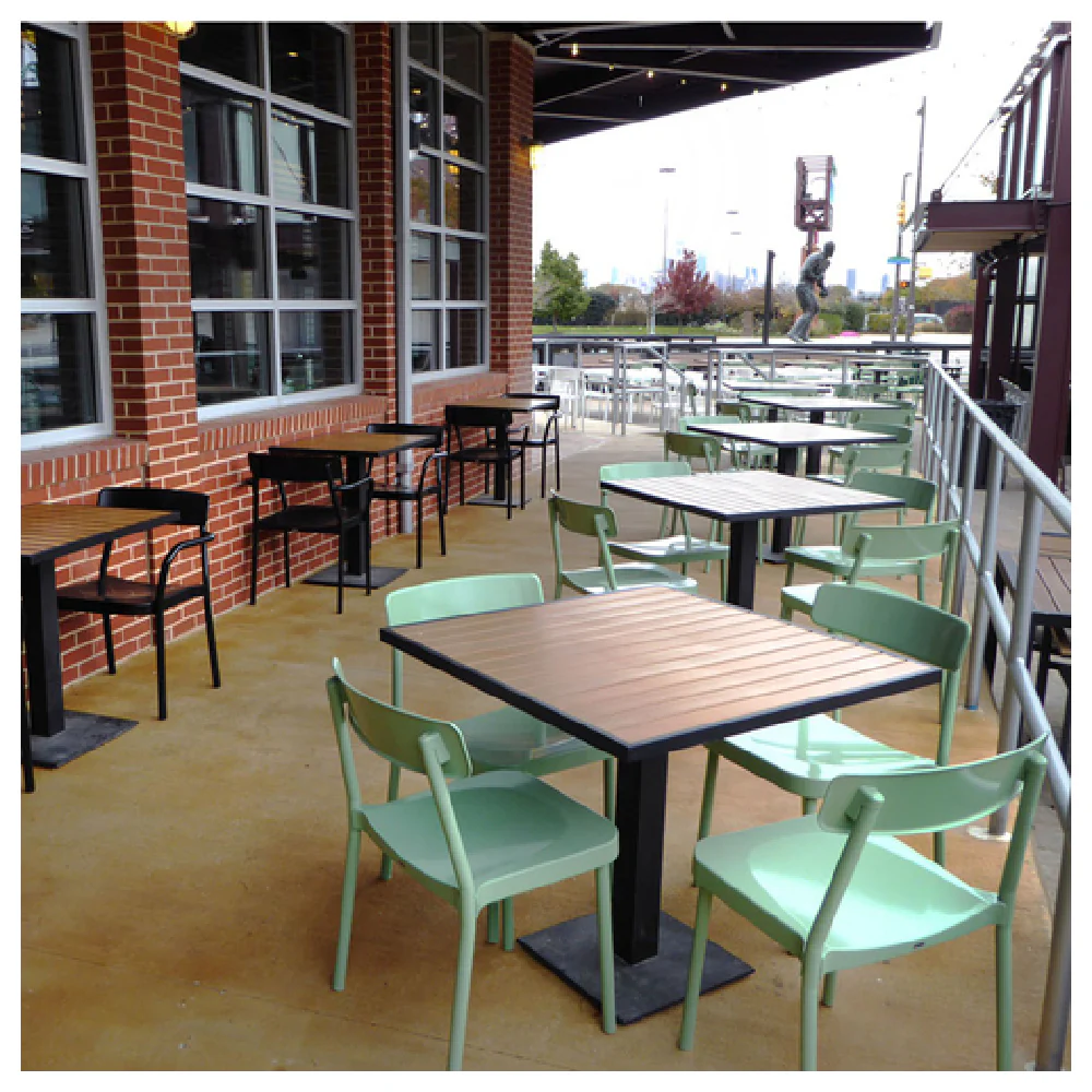 emuamericas llc 280 21 Inch Outdoor Stacking Side Chair Solid Metal Aluminum with PVC Foot Caps emuamericas llc 280 21 Inch Outdoor Stacking Side Chair Solid Metal Aluminum with PVC Foot Caps