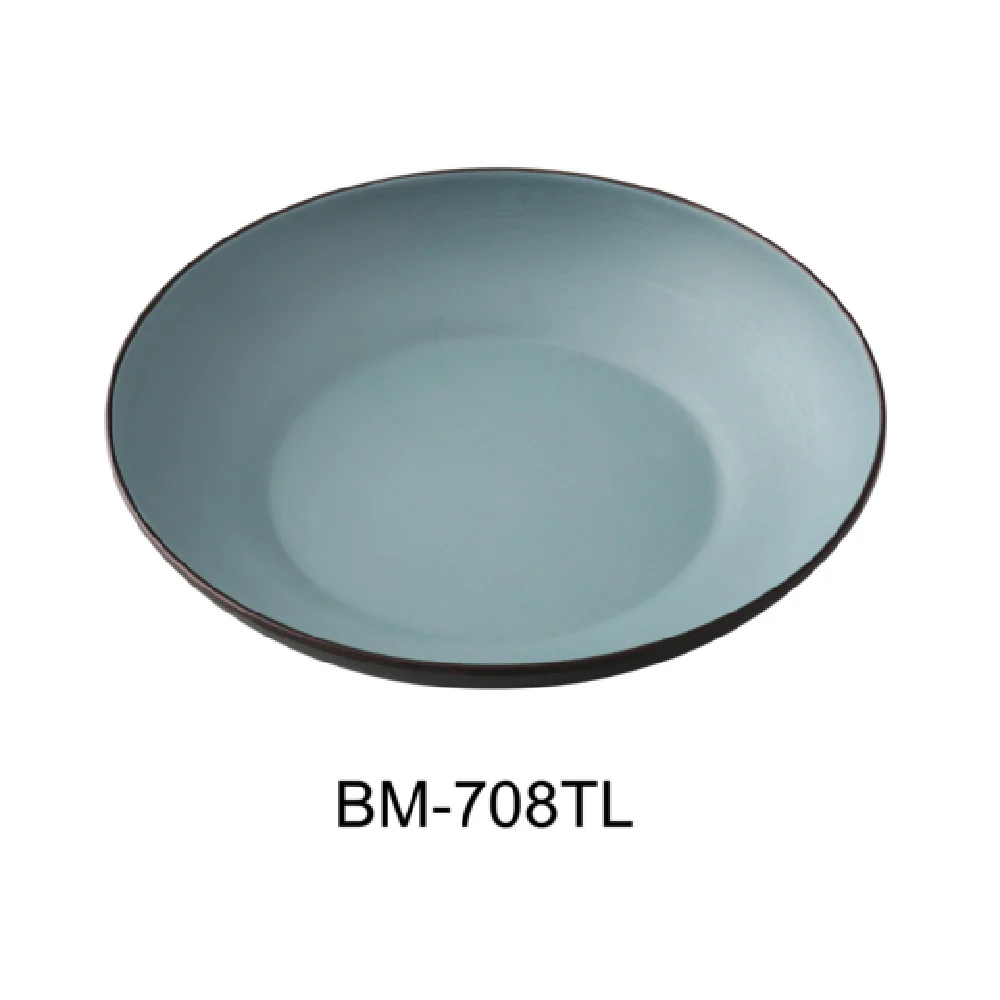 Yanco BM-708TL 8 Inch Salad or Soup Bowl Round Dishwasher Safe Melamine Two Tone Yanco BM-708TL 8 Inch Salad or Soup Bowl Round Dishwasher Safe Melamine Two Tone