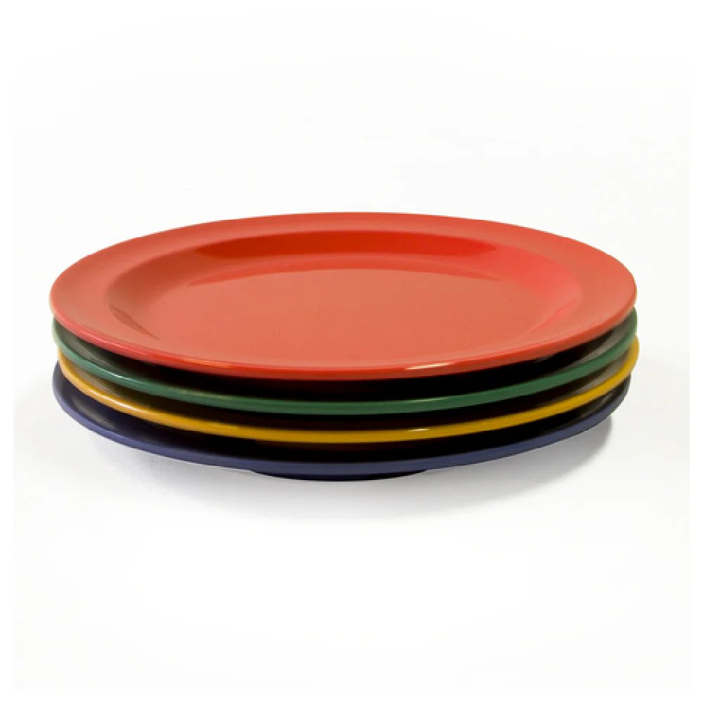 GET Enterprises B612R-MIX 6-1/2 Inch Diameter Rimmed Plate Melamine Assorted Colors GET Enterprises B612R-MIX 6-1/2 Inch Diameter Rimmed Plate Melamine Assorted Colors