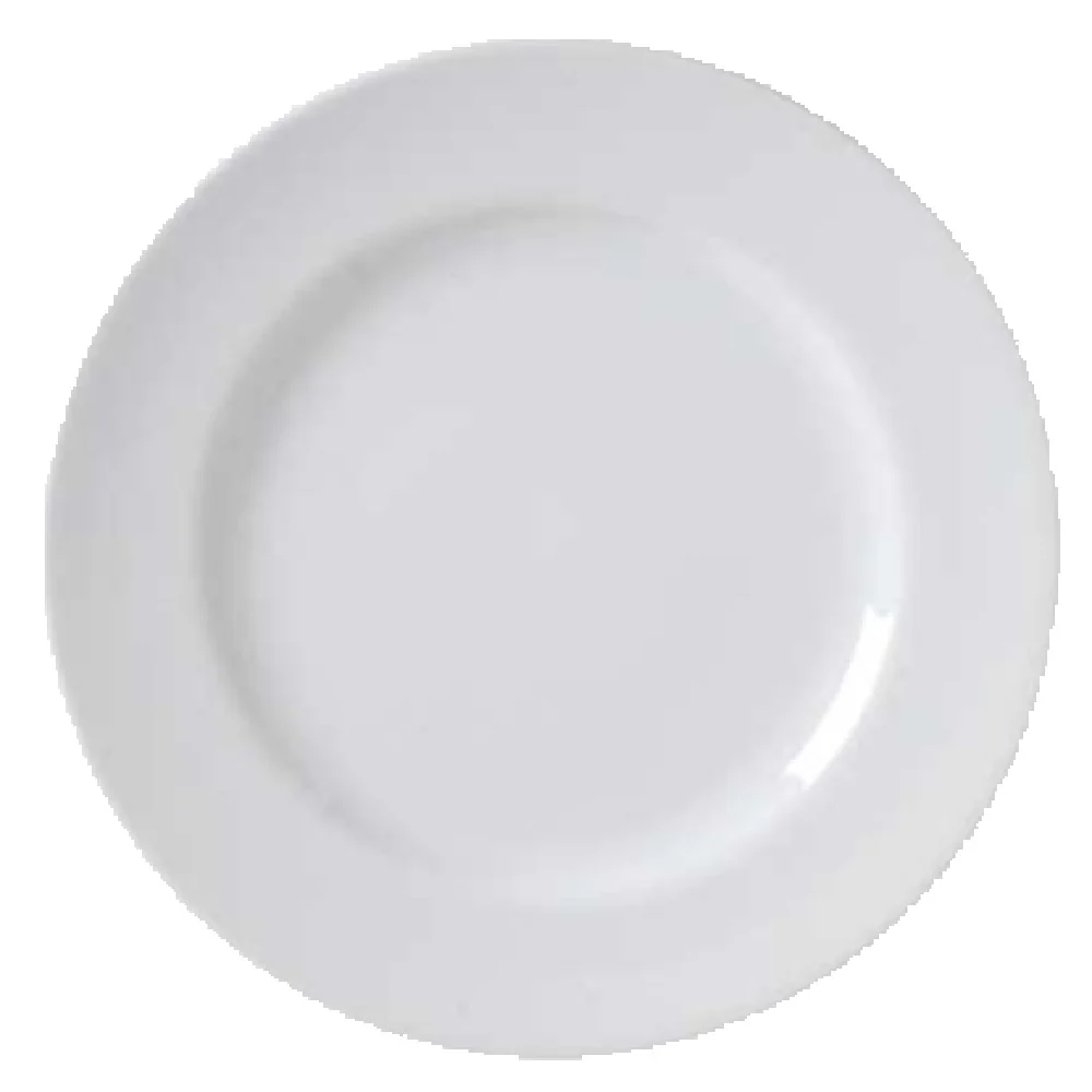 Vertex China AL-7-DS 7 Inch Diameter Round Plate Polished Foot Porcelain Vertex China AL-7-DS 7 Inch Diameter Round Plate Polished Foot Porcelain