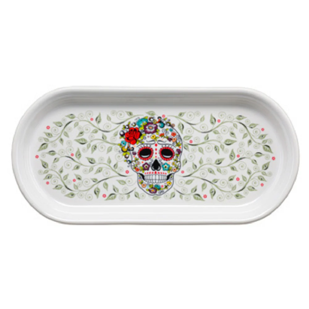 Steelite HL41241823 11-7/8 Inch Oblong Bread Tray Homer Skull and Vine China