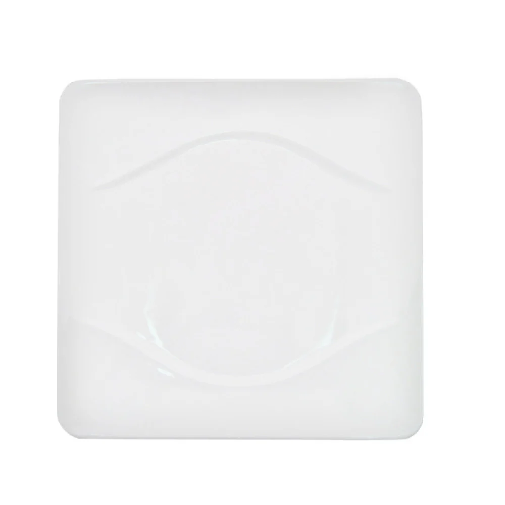 CAC China MDN-7 7-1/2 Inch Square Plate Dishwasher Microwave Safe Porcelain Bone White 3 Dozen Packs