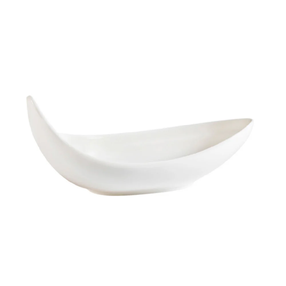 CAC China BDS-9 4-3/4 Inch Boat Shape Accessories Dish Porcelain Case of 24