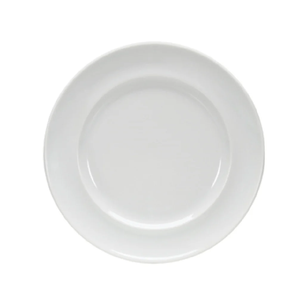 BauscherHepp 920616 6.3 Inch Diameter Round Plate with Narrow Rim Porcelain White