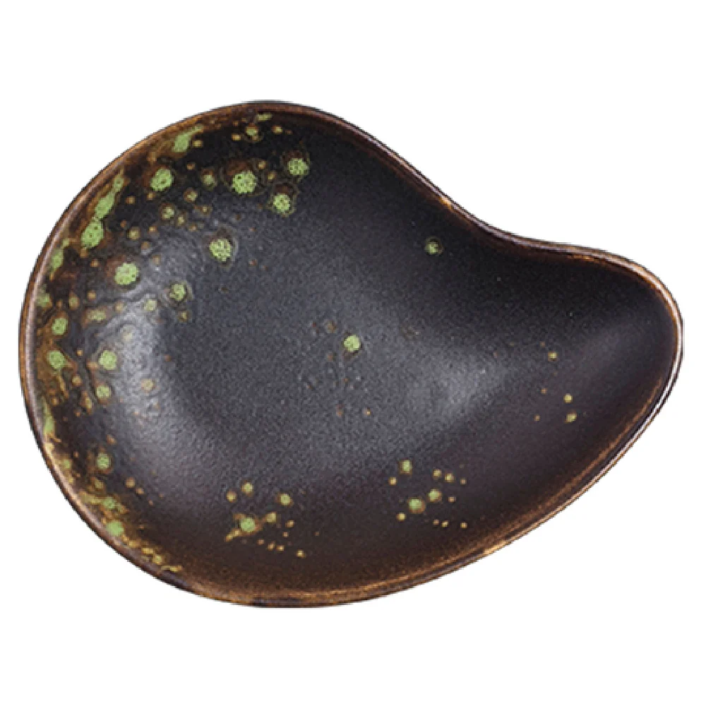 Vertex China LMJ-ISD 5 Inch Moderne Sauce Dish 2 Oz Hand Painted Black Jade Vertex China LMJ-ISD 5 Inch Moderne Sauce Dish 2 Oz Hand Painted Black Jade