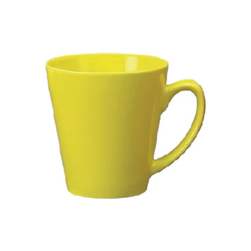 International Tableware 839-242 12 Oz Funnel Cup with Handle Ceramic Yellow