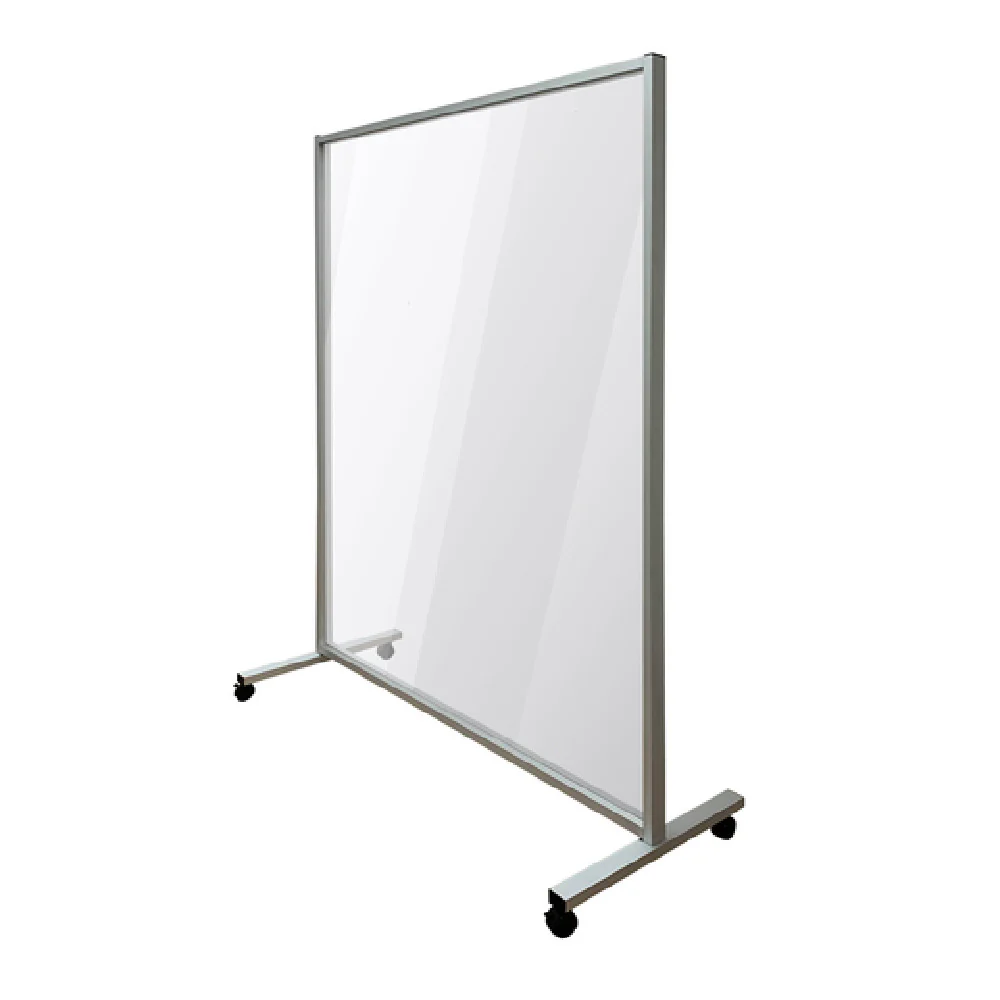 Aarco HAW7260 60 Inch Acrylic Protection Shield with Mobile Casters Aarco HAW7260 60 Inch Acrylic Protection Shield with Mobile Casters