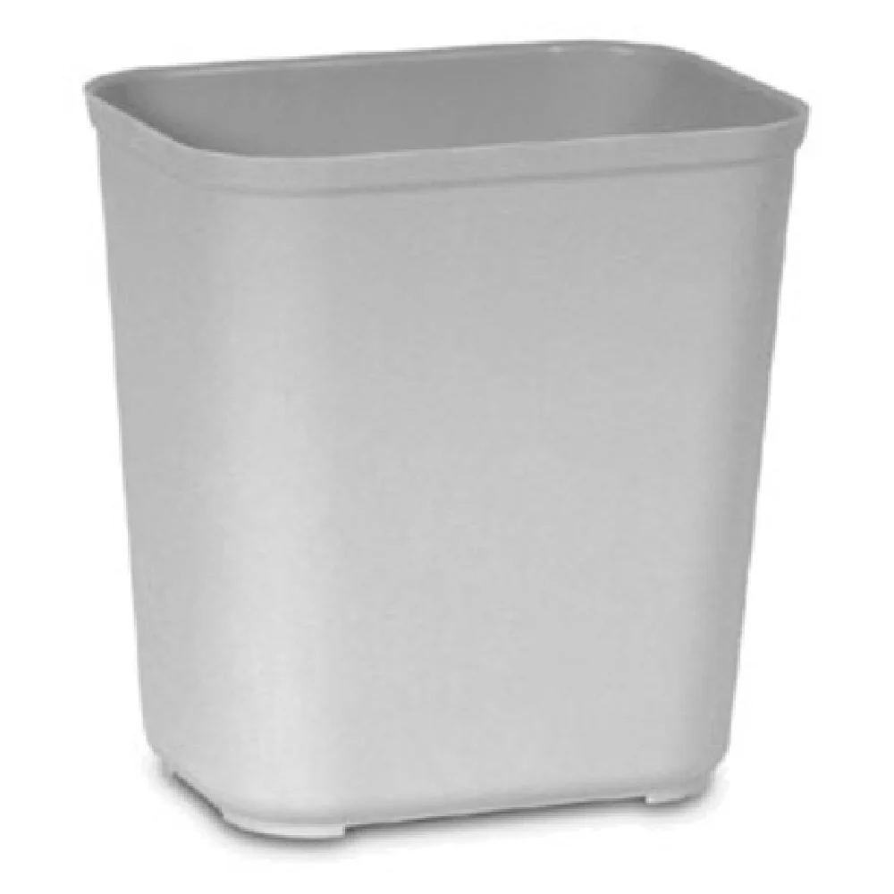 Rubbermaid FG254300GRAY 28 Quart Waste Basket Fire Resistant Gray Fiberglass