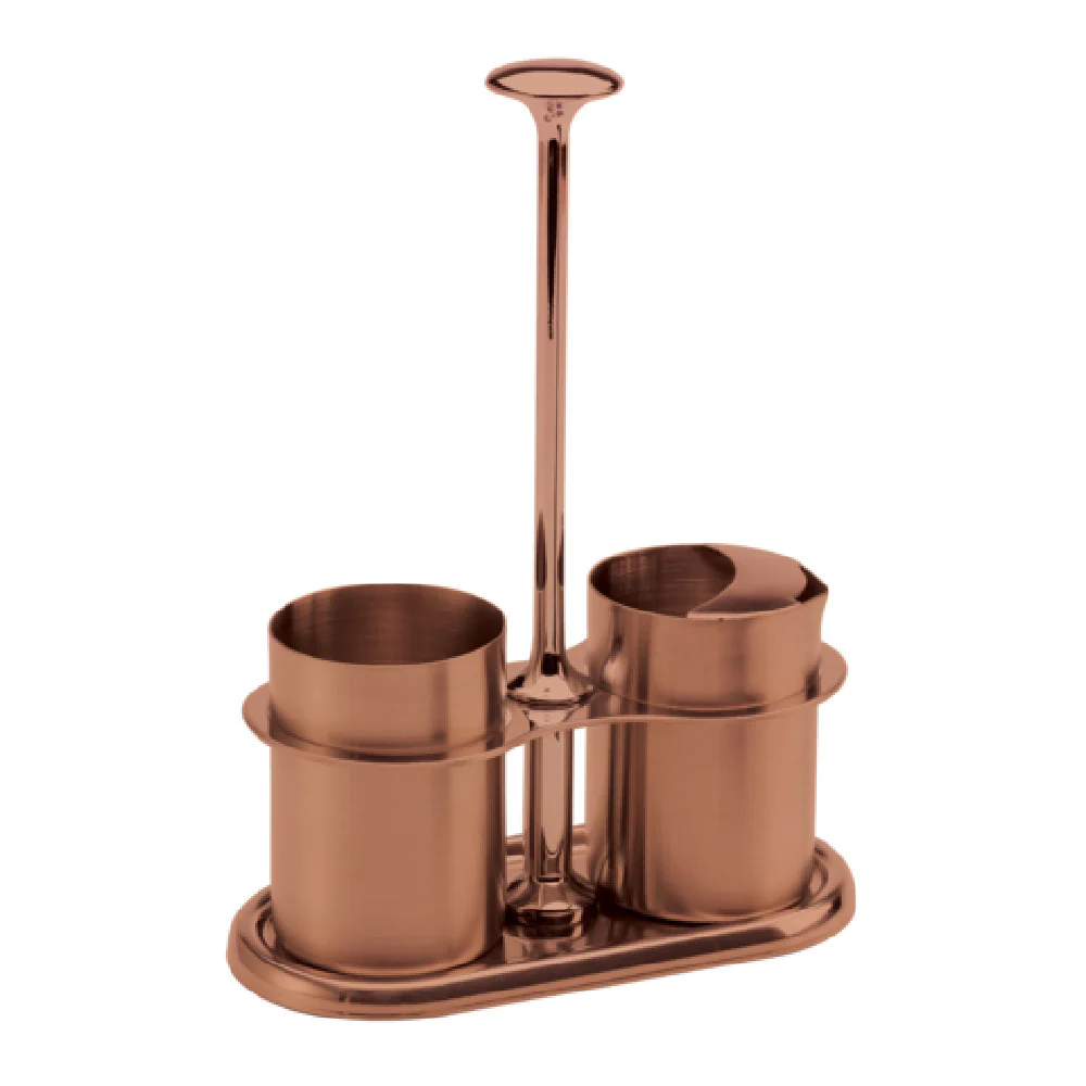 Service Ideas STCCRSG4RG 5-3/4 Inch Creamer and Sugar Set 4 Oz each Rose Gold