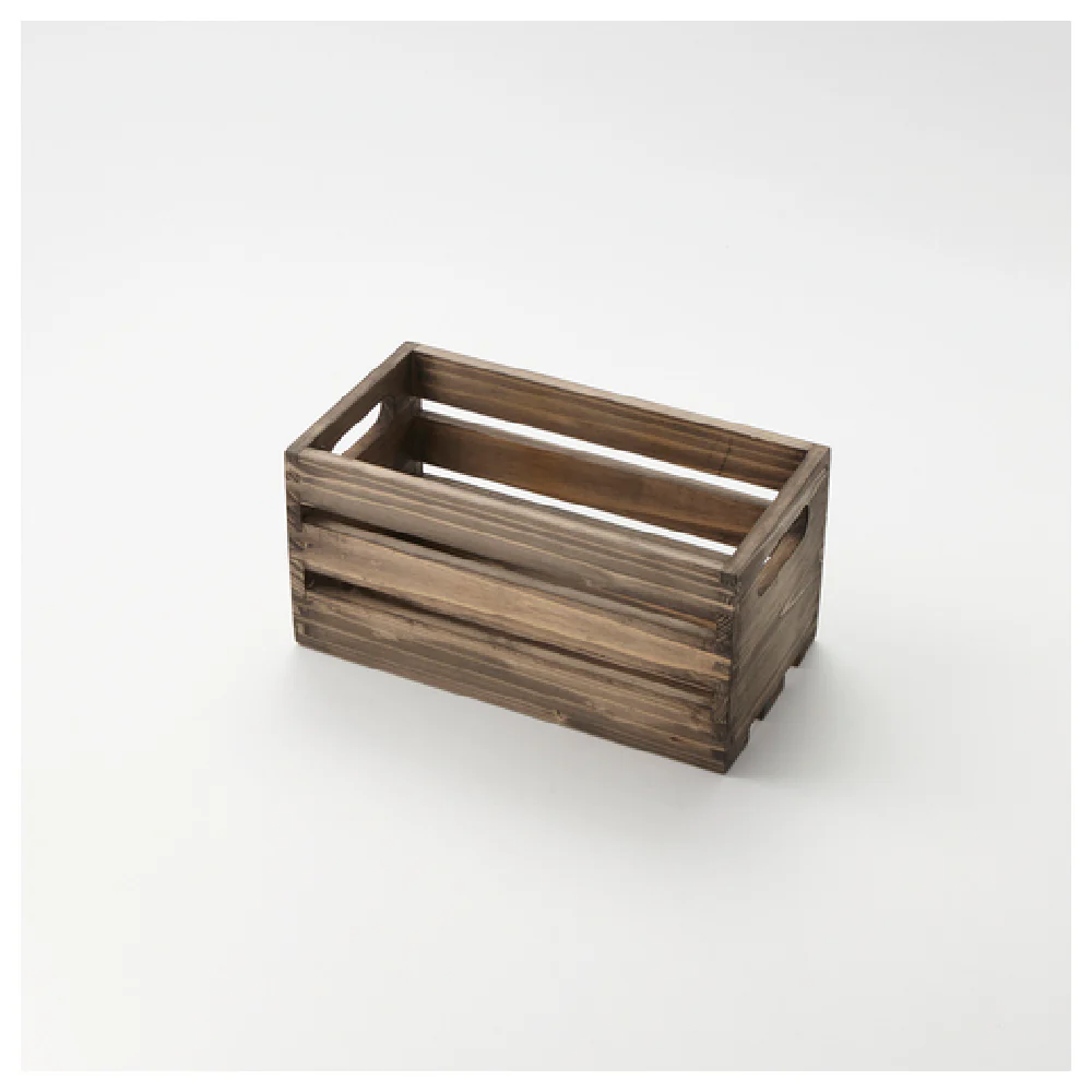 American Metalcraft WTV12 12-1/4 Inch Wooden Crate for Display and Storage