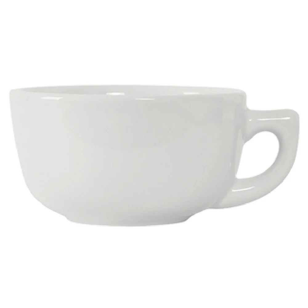 Tuxton GLP-180 14 Oz Cappuccino Cup Porcelain Lead-Free Dishwasher Safe