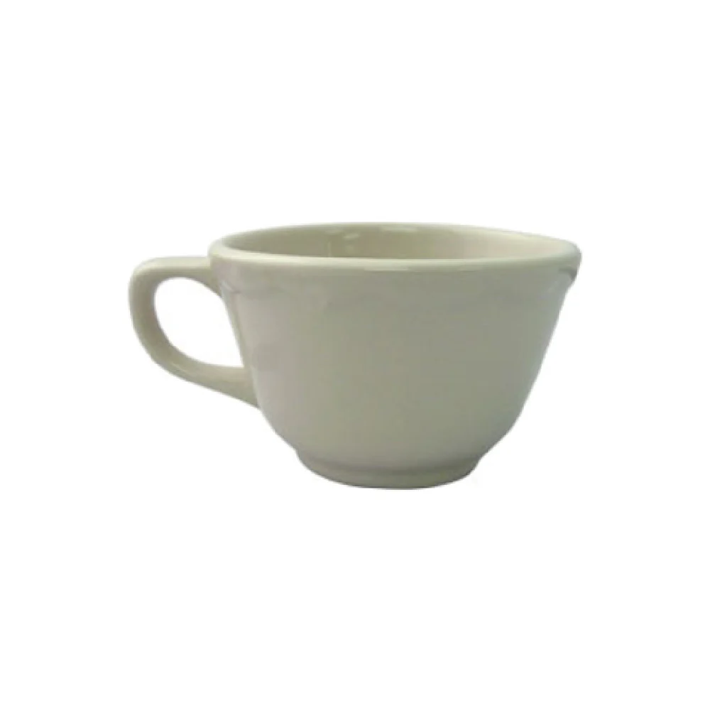 International Tableware VI-1 7-1/2 Oz Cup Round With handle Ceramic White