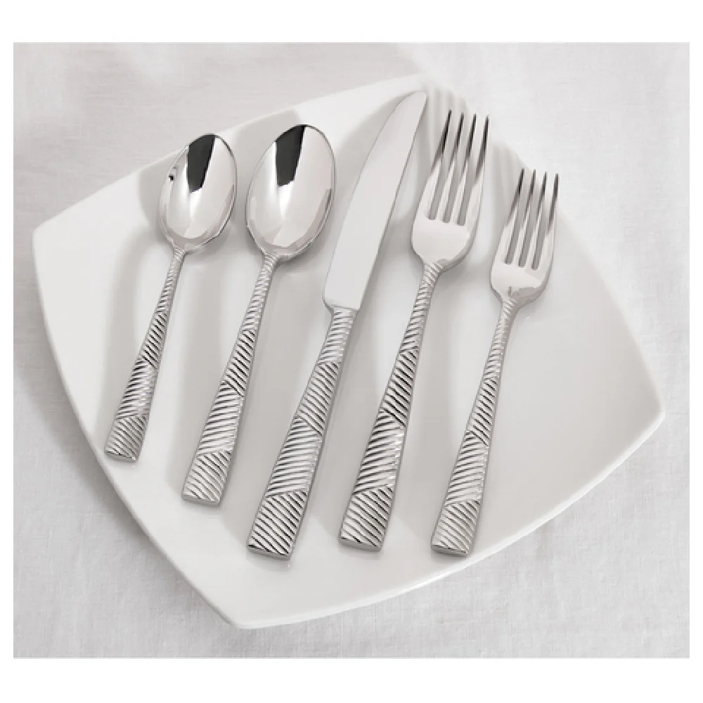 1880 Hospitality T389FDNF 8-1/4 Inch Dinner Fork Textured Handle 18/10 Stainless Steel