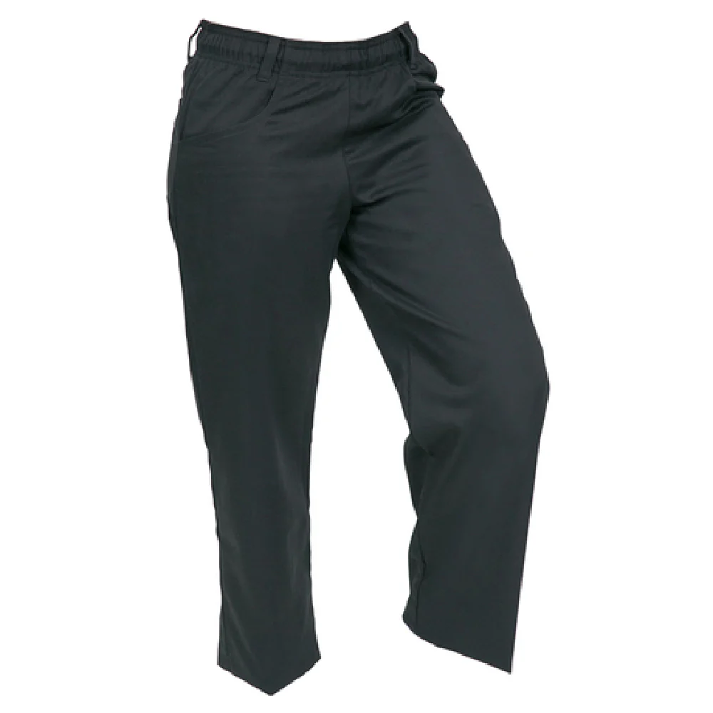 Mercer Culinary M60060BKXXS XXSmall Women's Cook's Pants Elastic Waist Black Poly Cotton