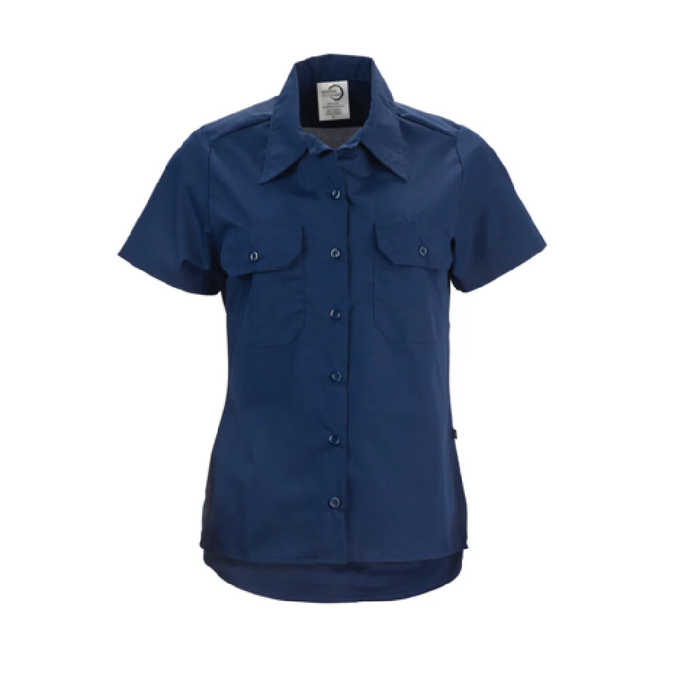 Mercer Culinary M60350NBL Cook's Shirt Women's Utility Mesh Navy Blue Poly/cotton