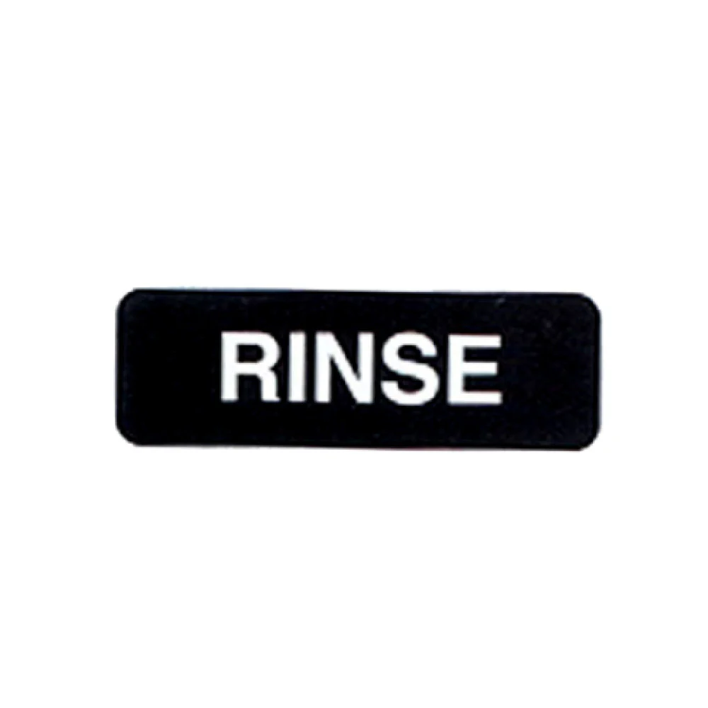 Vollrath 4522 9 Inch Rinse Sign White on Black Compliance Sign Made in USA Vollrath 4522 9 Inch Rinse Sign White on Black Compliance Sign Made in USA