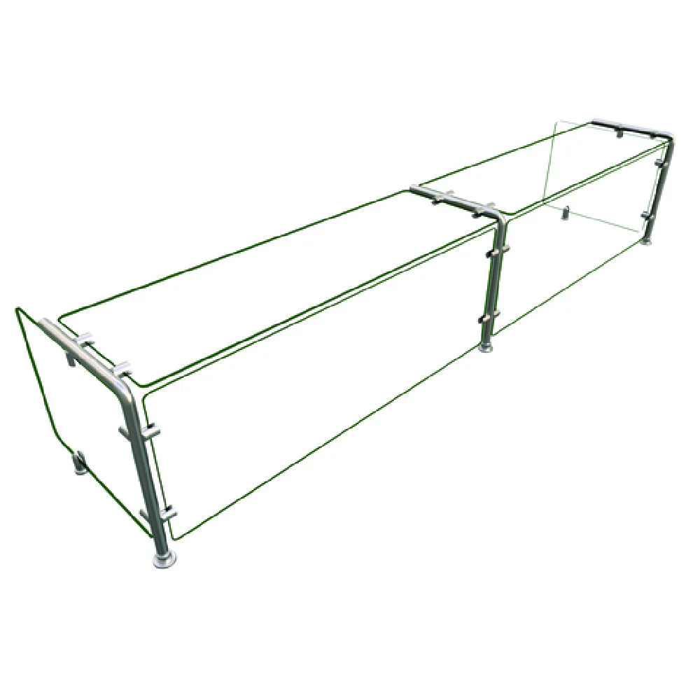 Hatco EP11-08418 84 Inch Flav-R-Shield Sneeze Guard Stainless Steel with Glass