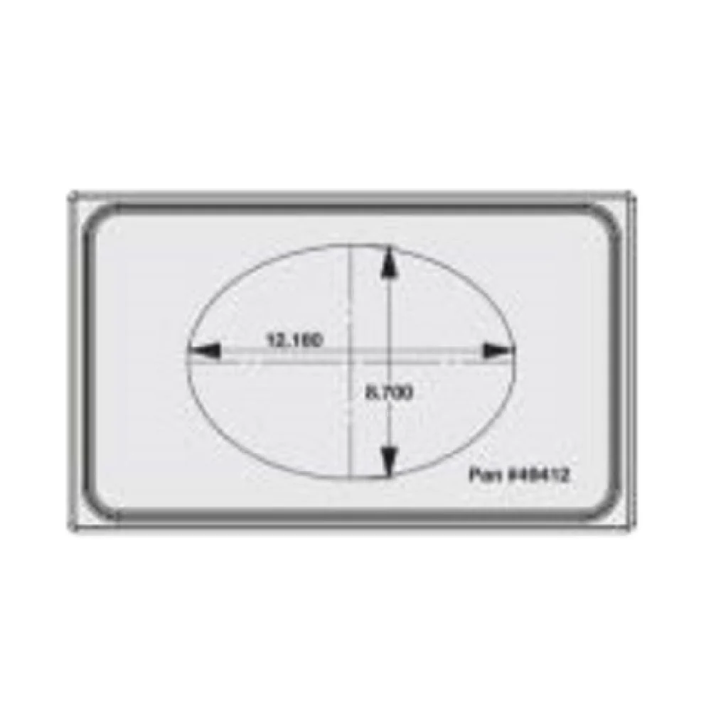 Vollrath 8242310 21 Inch Miramar Single Size Template with Oval Cutout