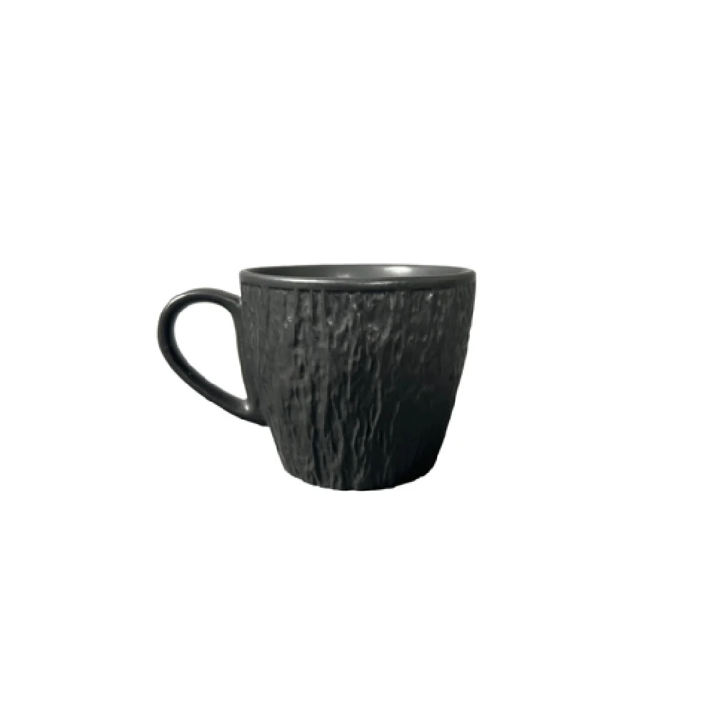 Vertex China OR-17 3 Inch 10 oz Cup Coffee With Handle Scratch Resistant Porcelain Matte Black Vertex China OR-17 3 Inch 10 oz Cup Coffee With Handle Scratch Resistant Porcelain Matte Black