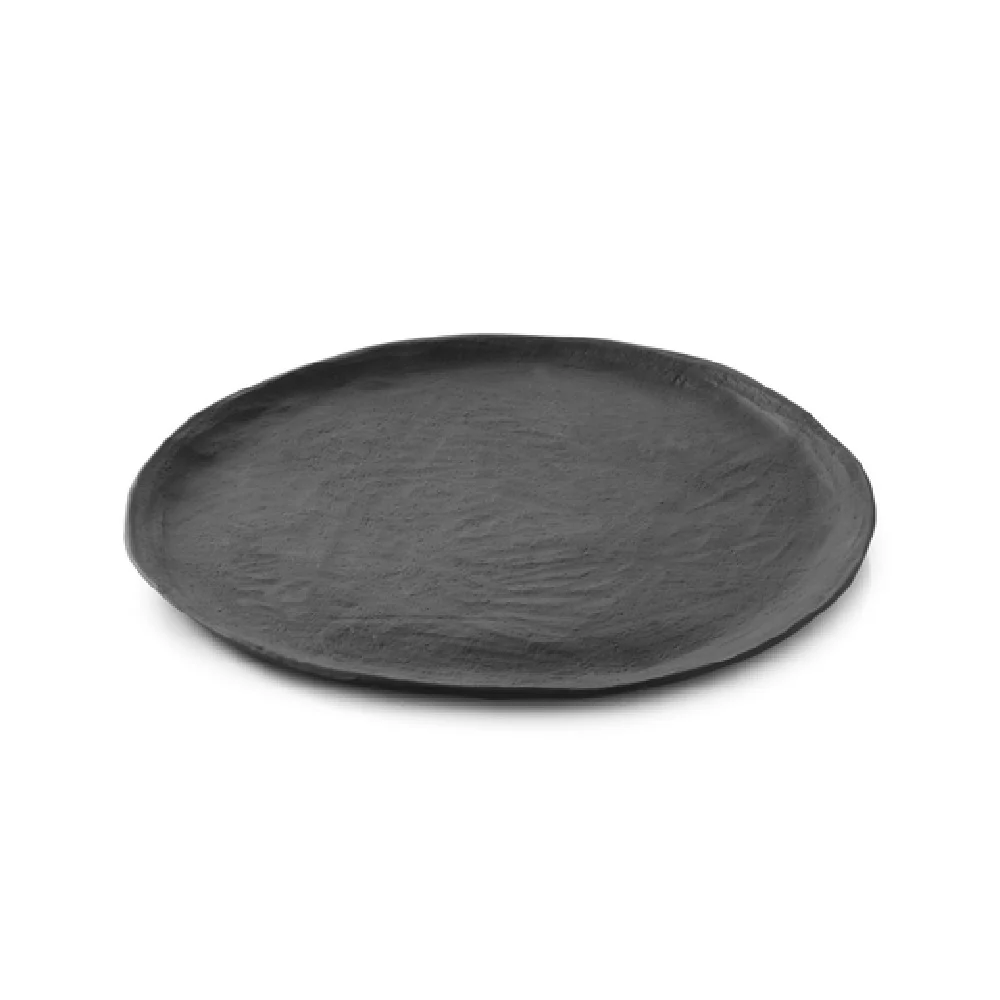 Revol 656383 10 Inch Dinner Plate Round Matt Slate Style China