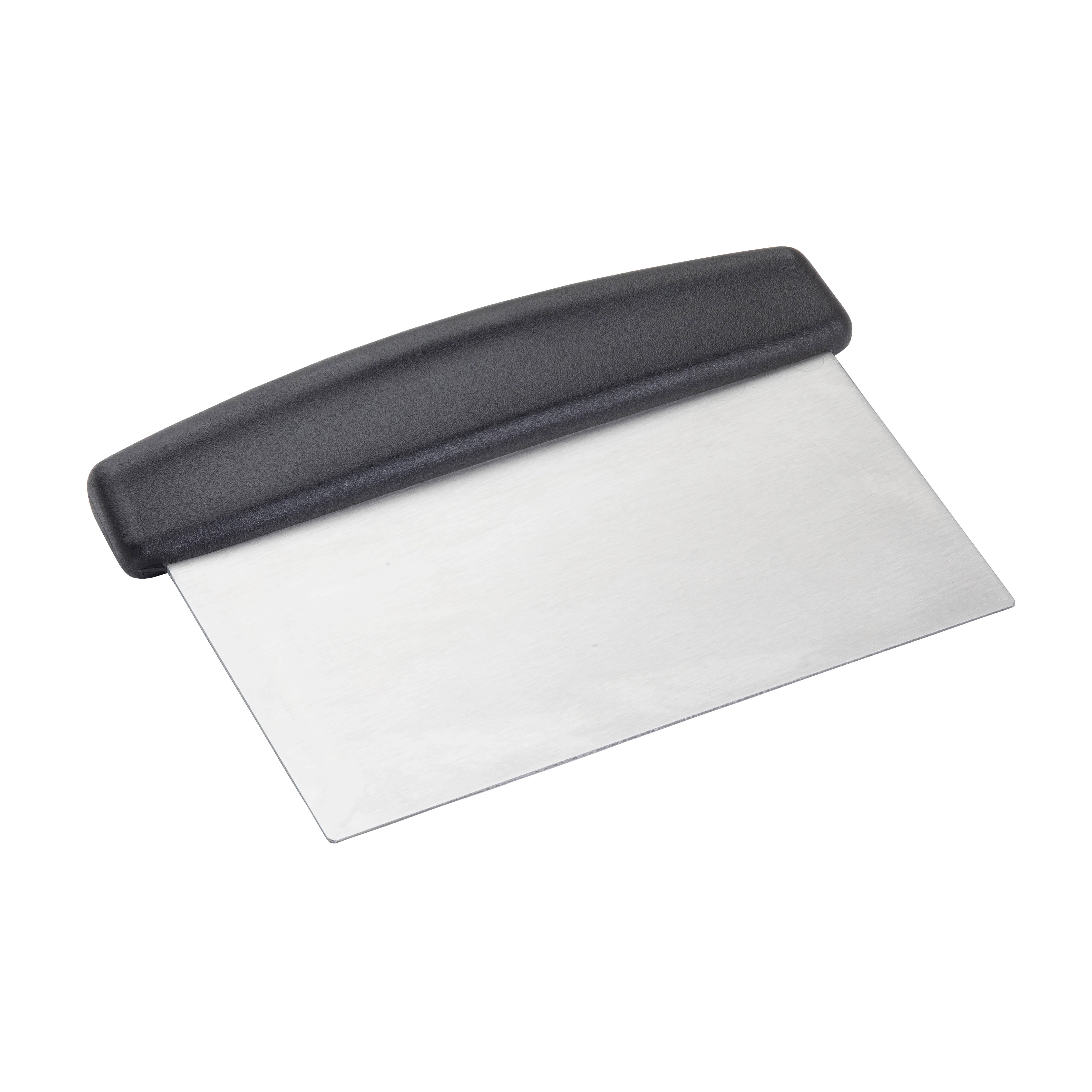 Tablecraft 10935 6 Inch Dough Scraper Dishwasher Safe Stainless Steel Handle Black