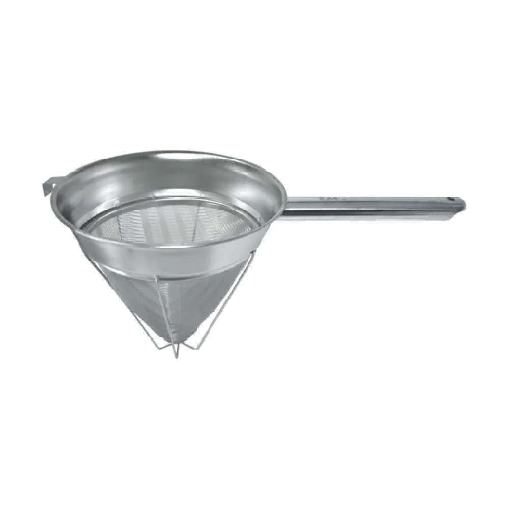 CAC China KUSN-10X 10 Inch Extra Fine Mesh Chinois Strainer Reinforced Stainless Steel CAC China KUSN-10X 10 Inch Extra Fine Mesh Chinois Strainer Reinforced Stainless Steel