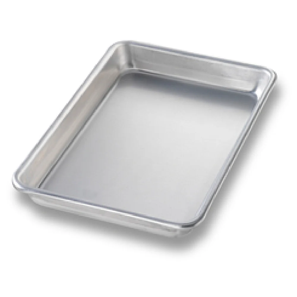 Chicago Metallic 41800 6-7/16 Inch Eighth Size Sheet Pan 16 Gauge Aluminum with Curled Rim