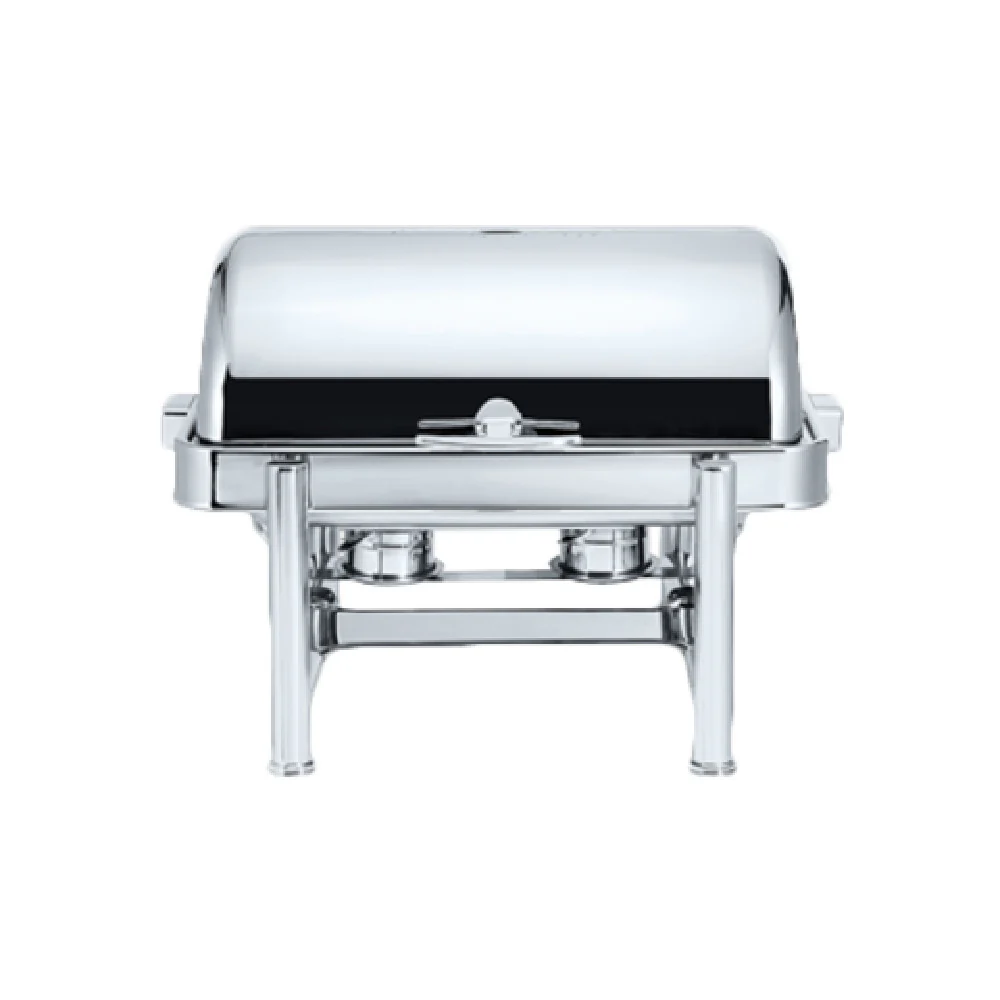 Steelite 5370S530 22 Inch Oblong Roll Top Chafing Dish with 18/10 Stainless Steelite 5370S530 22 Inch Oblong Roll Top Chafing Dish with 18/10 Stainless