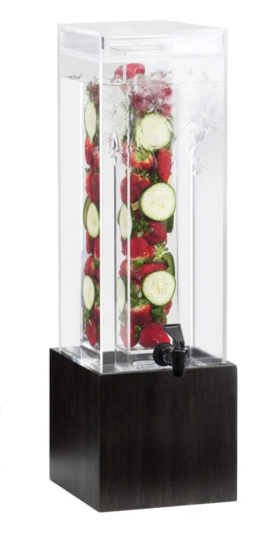 Cal Mil 1527-3INF-96 8-1/4 Inch Square Bamboo Beverage Dispenser 3 Gallon with Drip Tray Cal Mil 1527-3INF-96 8-1/4 Inch Square Bamboo Beverage Dispenser 3 Gallon with Drip Tray