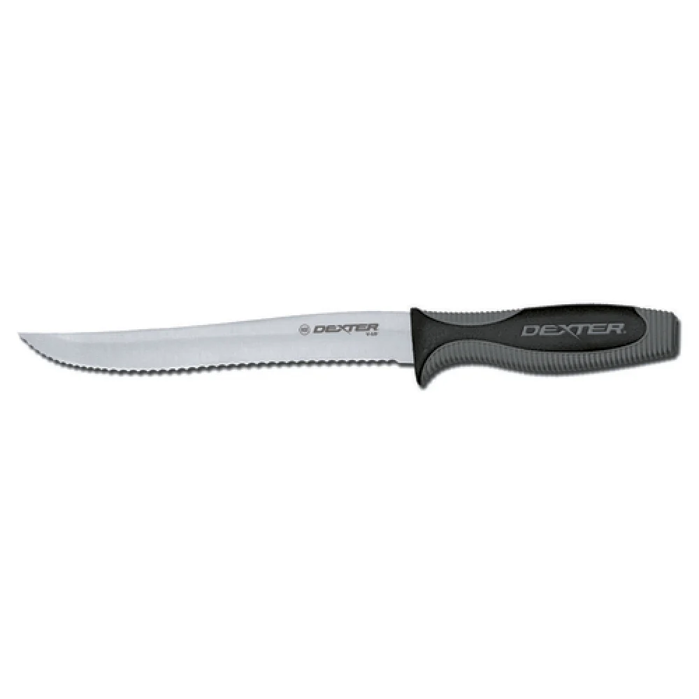 Dexter Russell V158SC-PCP 8 Inch High-Carbon Utility Knife with Scalloped Edge