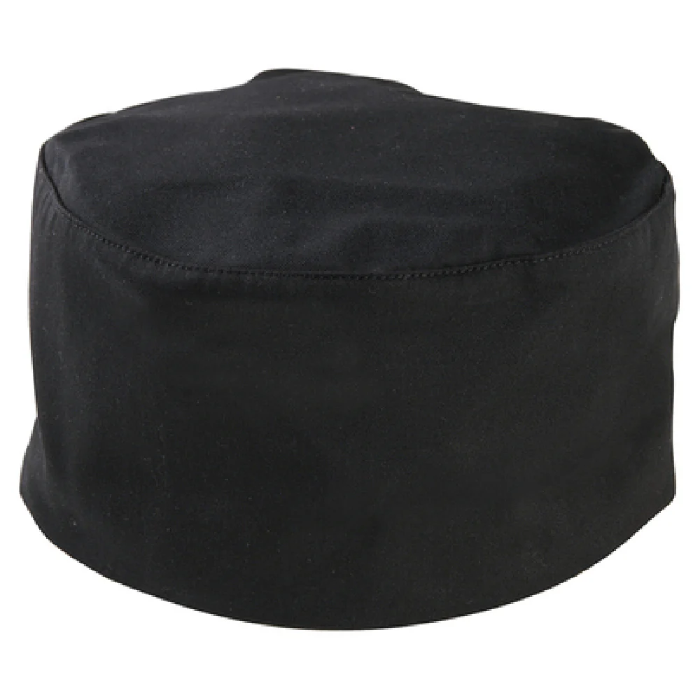 Mercer Culinary M60075BK Skull Cap Adjustable Velcro Closure Black Poly Cotton
