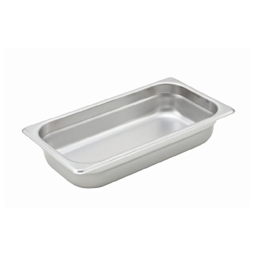 Winco SPJH-302 12-3/4 Inch Steam Table Pan 22 Gauge Heavy Weight Stainless Steel