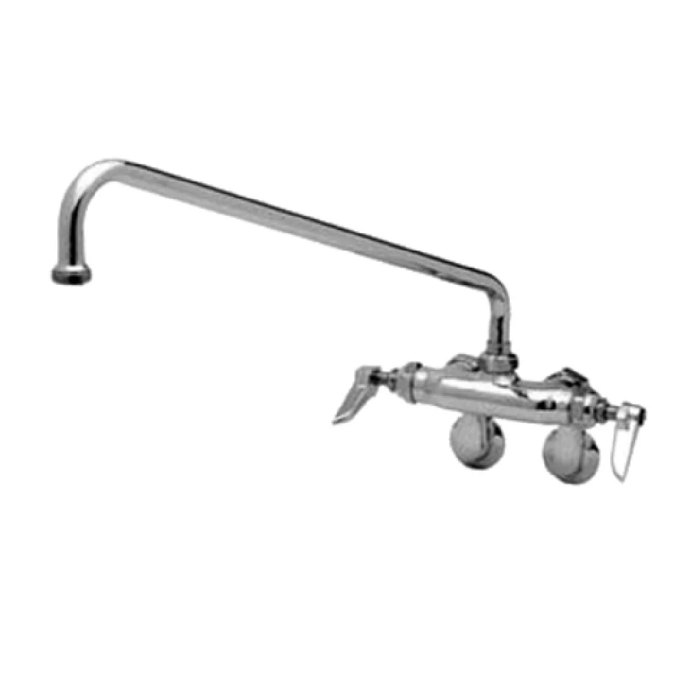 T&S Brass B-0236-M 12 Inch Swing Nozzle Wall Mount Sink Mixing Faucet with Eterna Cartridges