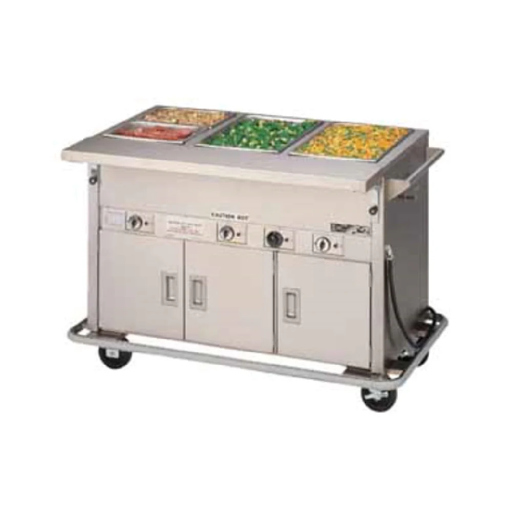 Dinex DXPDME4PTSB 64 Inch Electric ServeXpress Counter Hot Food Stainless Steel