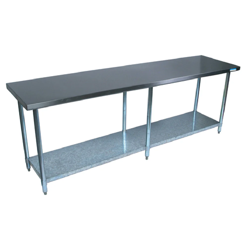 BK Resources CTT-9630 96 Inch Stainless Steel Work Table with Reinforced Top