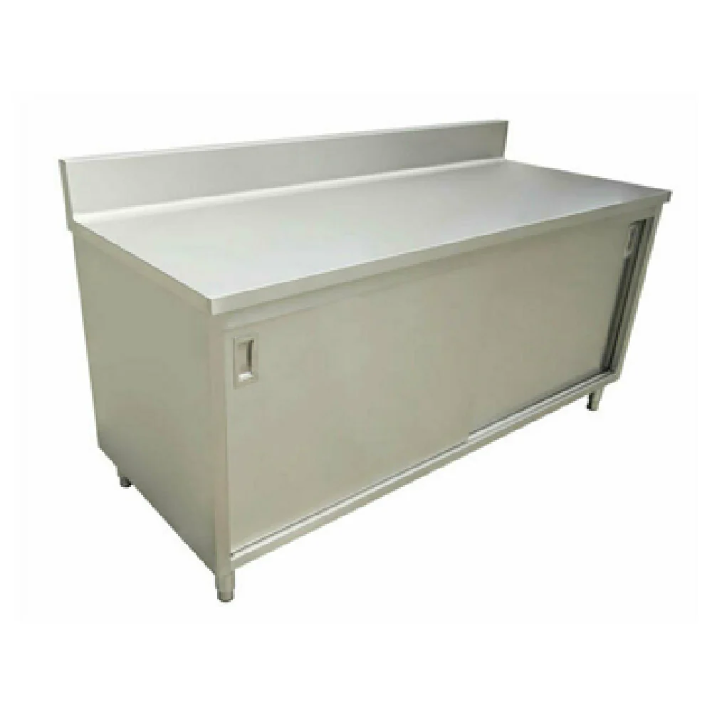 Omcan 43482 72 Inch Cabinet Base with Sliding Doors Stainless Steel Omcan 43482 72 Inch Cabinet Base with Sliding Doors Stainless Steel