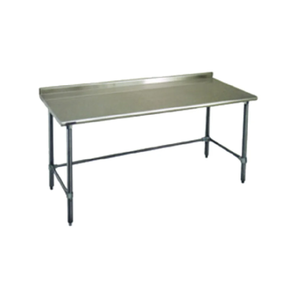 Eagle UT24120GTEB 120 Inch Deluxe Work Table 16 Gauge Stainless Steel Top with Up-turn Eagle UT24120GTEB 120 Inch Deluxe Work Table 16 Gauge Stainless Steel Top with Up-turn
