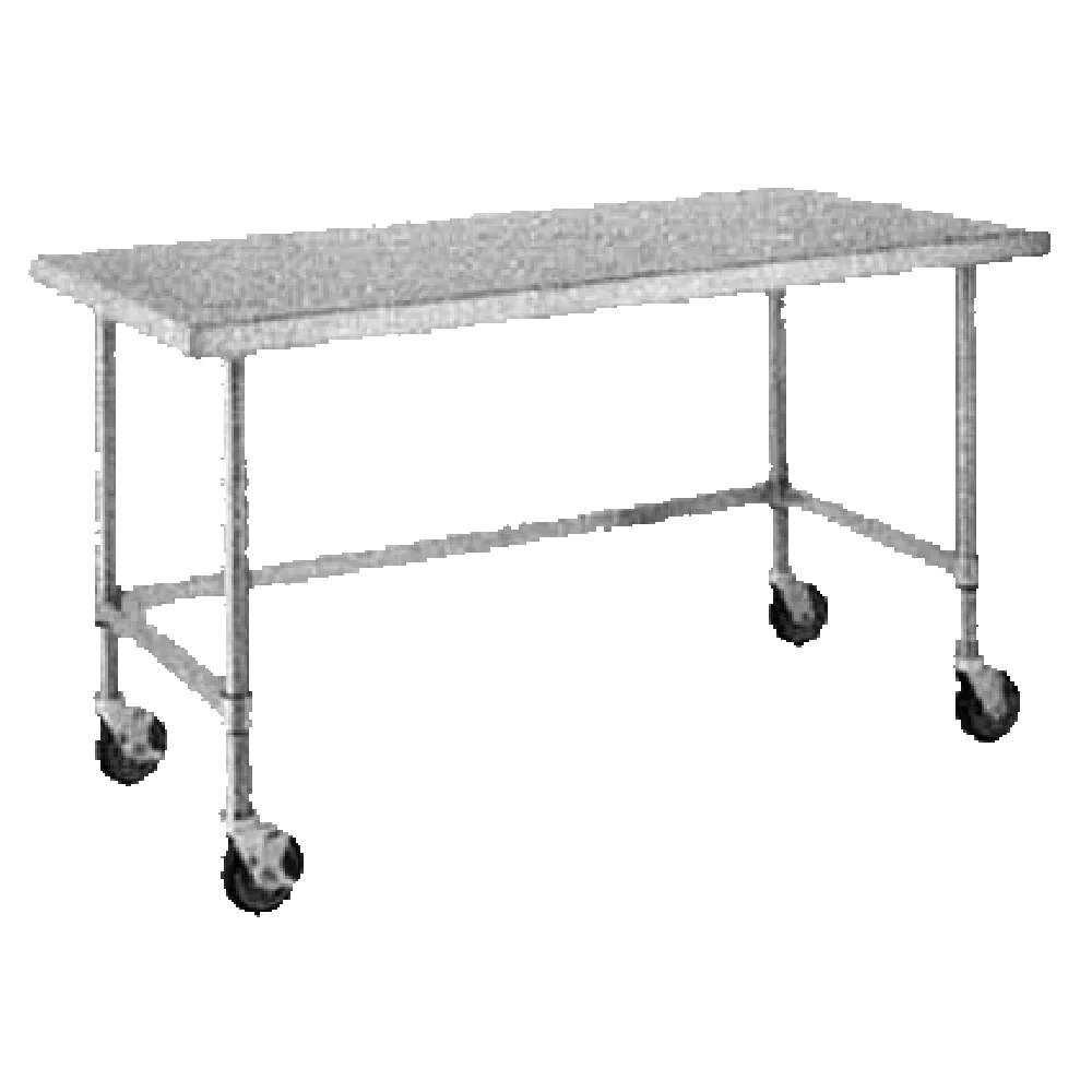 Metro MWT307FS 72 Inch 14 Gauge Flat Top mobile work table Stainless Steel with Undershelf
