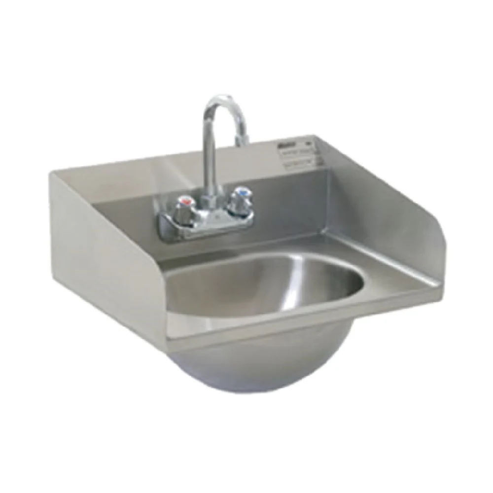 Eagle HSA-10-F-LRS-2X 13-1/2 Inch Hand Sink Wall Mount with Gooseneck Faucet Eagle HSA-10-F-LRS-2X 13-1/2 Inch Hand Sink Wall Mount with Gooseneck Faucet