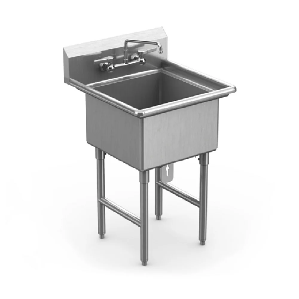 Winholt WS1T2028-14DP-14GA 20 Inch Sink with 9 Inch Backsplash Stainless Steel Winholt WS1T2028-14DP-14GA 20 Inch Sink with 9 Inch Backsplash Stainless Steel