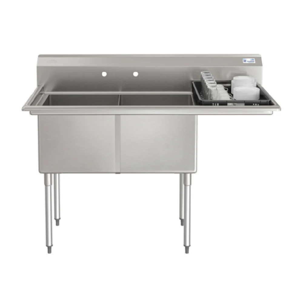 Koolmore KM-SB181814-18R3 56 Inch Commercial Sink Dual Drainboards Stainless Steel Koolmore KM-SB181814-18R3 56 Inch Commercial Sink Dual Drainboards Stainless Steel
