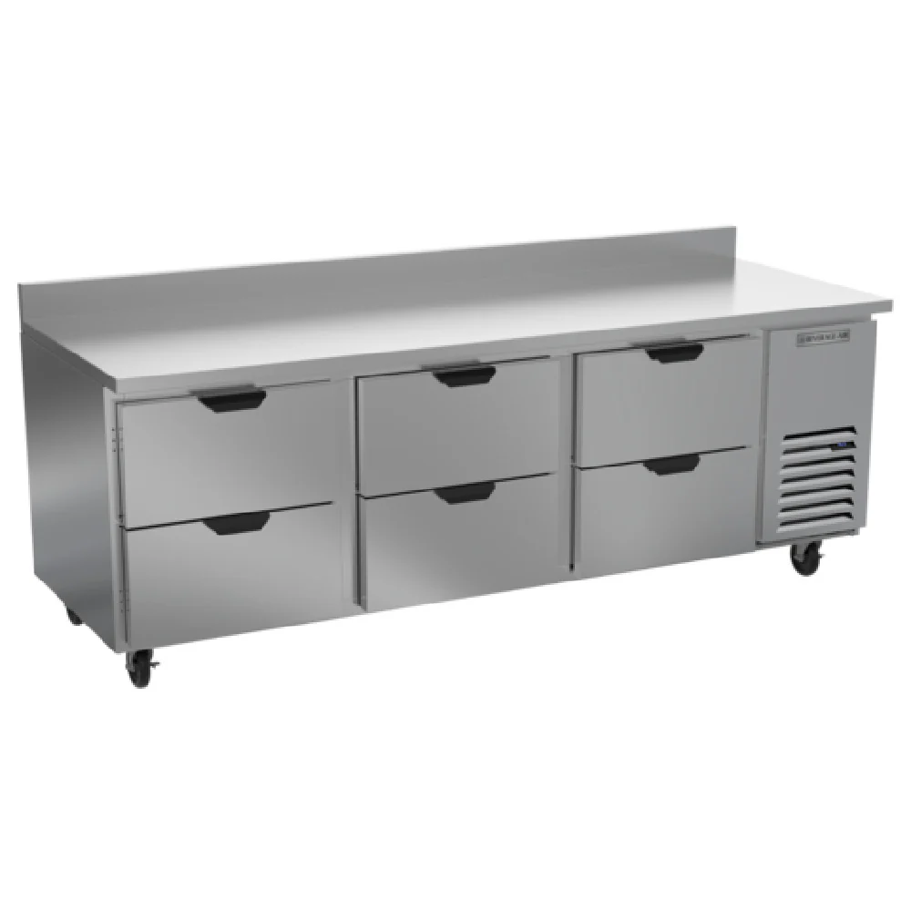 Beverage Air WTRD93AHC-6 93 Inch Worktop Refrigerator 29.7 cu ft 3 Section with 6 Drawers Beverage Air WTRD93AHC-6 93 Inch Worktop Refrigerator 29.7 cu ft 3 Section with 6 Drawers