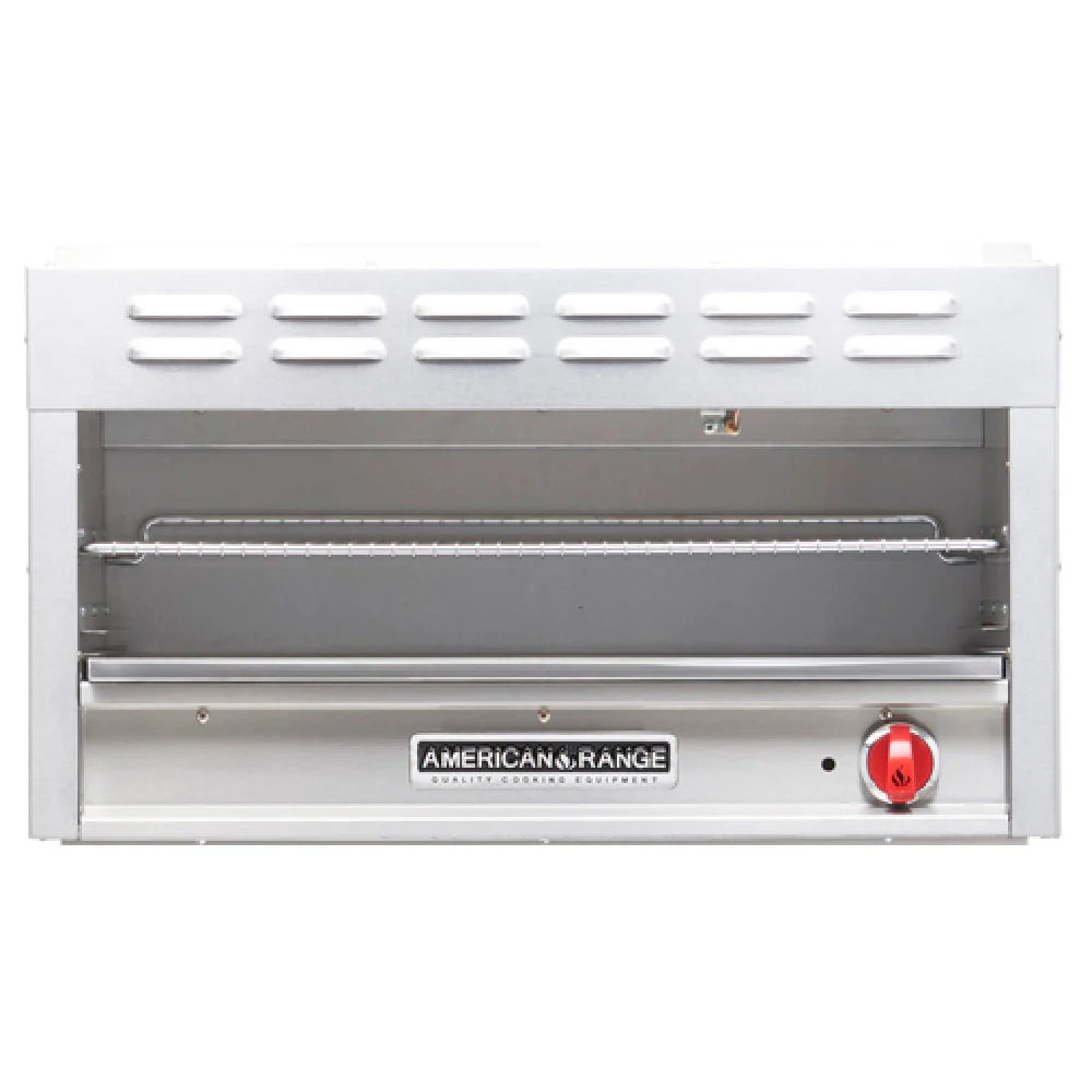 American Range ARCM-60_LP 60 Inch Gas Cheesemelter with 2 Burners 55000 BTU